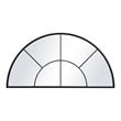 Uttermost Rousseau Contemporary Iron Metal and MDF Window Arch Mirror in Black