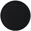 Uttermost Cashel Round Iron Metal and MDF Mirror in Sleek Satin Black