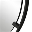Uttermost Cashel Round Iron Metal and MDF Mirror in Sleek Satin Black