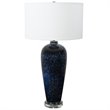 Uttermost Stargazer Steel and Glass Table Lamp in Cobalt Navy/White