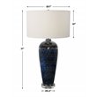Uttermost Stargazer Steel and Glass Table Lamp in Cobalt Navy/White