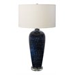 Uttermost Stargazer Steel and Glass Table Lamp in Cobalt Navy/White