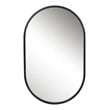 Uttermost Varina Oval Contemporary Iron Metal Mirror in Sleek Satin Black