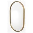 Uttermost Varina Oval Transitional Iron Metal Mirror in Lightly Antiqued Gold