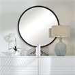 Uttermost Dawsyn Round Iron Metal and MDF Mirror in Aged Black