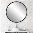 Uttermost Dawsyn Round Iron Metal and MDF Mirror in Aged Black