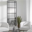 Uttermost Atticus Large Rectangular Iron Metal Mirror in Satin Black