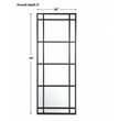 Uttermost Atticus Large Rectangular Iron Metal Mirror in Satin Black