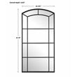 Uttermost Camber Oversized Arch Iron Metal Mirror in Rich Satin Black