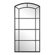 Uttermost Camber Oversized Arch Iron Metal Mirror in Rich Satin Black