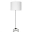Uttermost Ciara Sleek and Simple Metal Buffet Lamp in White/Satin Black