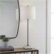Uttermost Ciara Sleek and Simple Metal Buffet Lamp in White/Satin Black