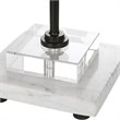 Uttermost Ciara Sleek and Simple Metal Buffet Lamp in White/Satin Black
