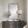 Uttermost Egon Contemporary Iron Metal Wall Mirror in Warm Gold