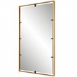 Uttermost Egon Contemporary Iron Metal Wall Mirror in Warm Gold