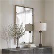 Uttermost Egon Contemporary Iron Metal Wall Mirror in Warm Gold