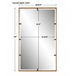 Uttermost Egon Contemporary Iron Metal Wall Mirror in Warm Gold