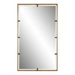 Uttermost Egon Contemporary Iron Metal Wall Mirror in Warm Gold