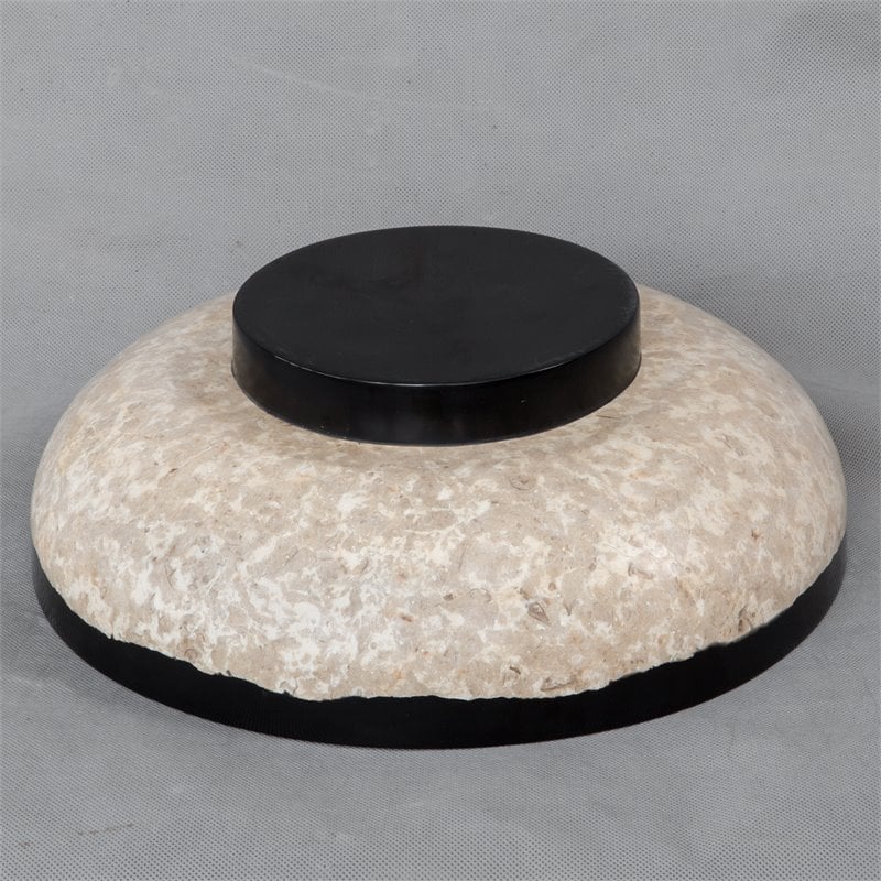 Uttermost Rastia Transitional Resin and Coral Terrazzo Bowl in Beige/Black