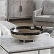 Uttermost Rastia Transitional Resin and Coral Terrazzo Bowl in Beige/Black