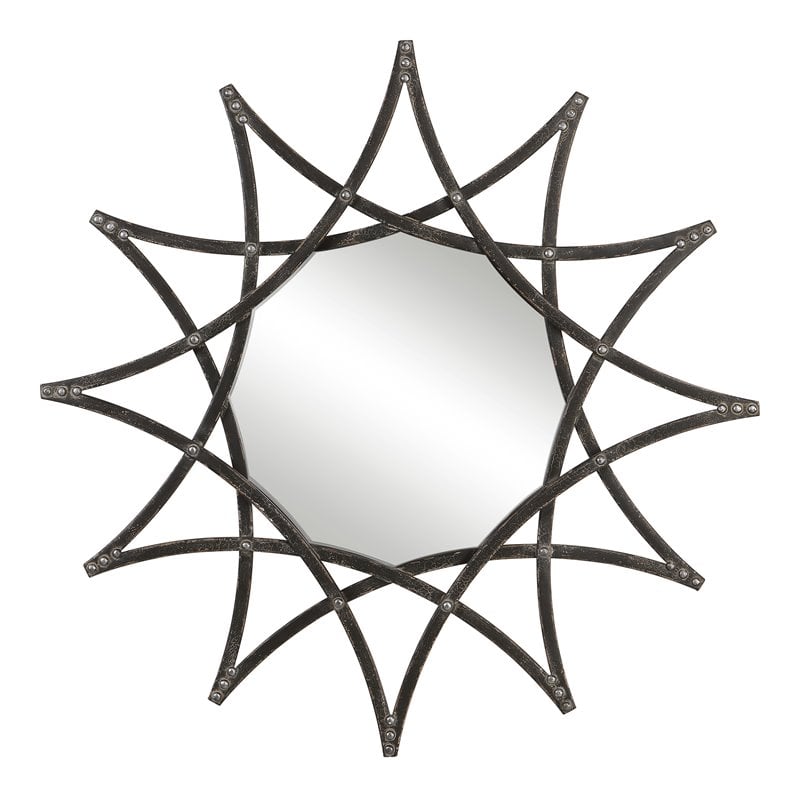 Uttermost Solaris Traditional Iron Metal and MDF Star Mirror in Silver