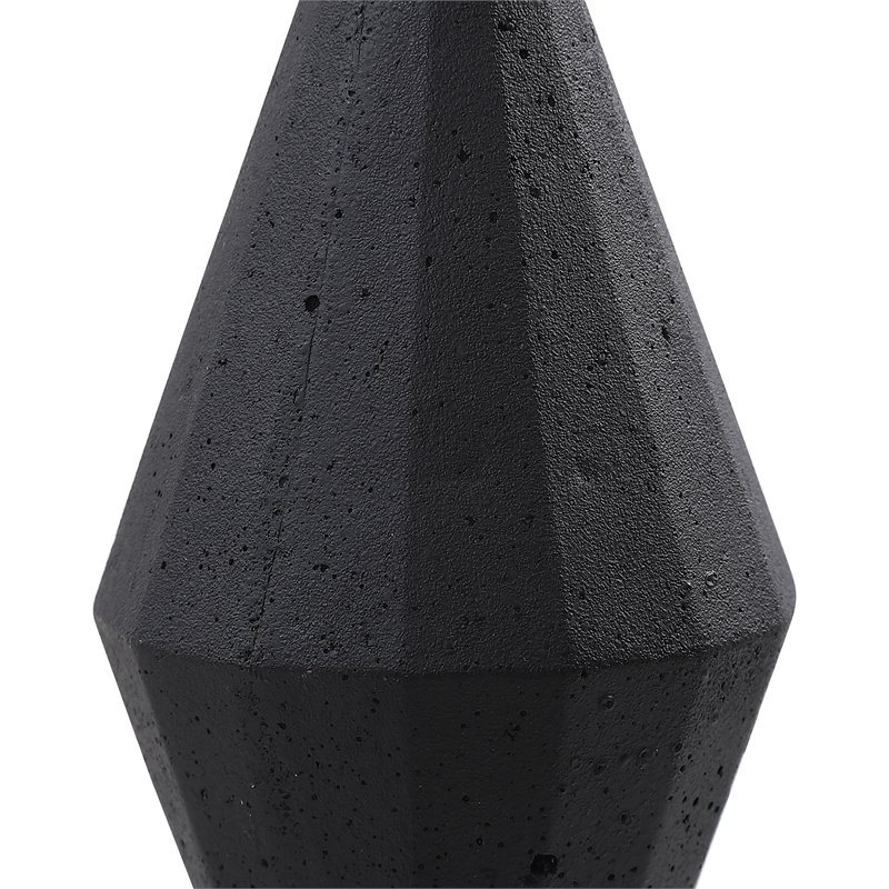 Uttermost Alize Stone and Crystal Sculptures in Elegant Black (Set of 3)