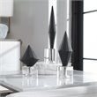 Uttermost Alize Stone and Crystal Sculptures in Elegant Black (Set of 3)