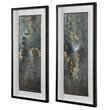 Uttermost Glimmering Agate Wood Abstract Prints in Multi-Color (Set of 2)