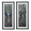 Uttermost Glimmering Agate Wood Abstract Prints in Multi-Color (Set of 2)