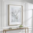 Uttermost Ethos Wood and Glass Framed Abstract Print in Gray/Gold