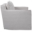 Uttermost Welland Fabric and Wood Swivel Chair in Warm Gray/Ivory