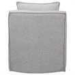 Uttermost Welland Fabric and Wood Swivel Chair in Warm Gray/Ivory