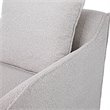 Uttermost Welland Fabric and Wood Swivel Chair in Warm Gray/Ivory