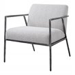 Uttermost Brisbane Cast Iron Accent Chair in Casual Ivory/Warm Gray
