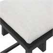 Uttermost Paradox Iron Metal and Fabric Bench in White/Matte Black