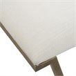 Uttermost Farrah Geometric Iron Metal Bench in White/Antique Gold