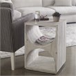 Uttermost Hans Coastal Style Fir Wood Side Table in Ivory Finish
