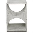 Uttermost Hans Coastal Style Fir Wood Side Table in Ivory Finish