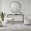 Uttermost Hayley Steel Metal and Mirror Console Table in Rustic Black