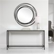 Uttermost Hayley Steel Metal and Mirror Console Table in Rustic Black