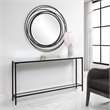 Uttermost Hayley Steel Metal and Mirror Console Table in Rustic Black