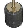 Uttermost Laurier Faux Shagreen Iron and Glass Accent Table in Brass/Gray