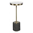 Uttermost Laurier Faux Shagreen Iron and Glass Accent Table in Brass/Gray