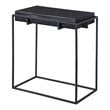 Uttermost Telone Iron Metal and Aluminum Side Table in Antique Black