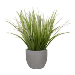 uttermost dracaena concrete/plastic dracaena grass with planter in green/gray