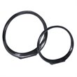Uttermost Orbits Contemporary Aluminum Ring Sculptures in Nickel (Set of 2)