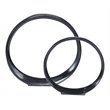 Uttermost Orbits Contemporary Aluminum Ring Sculptures in Nickel (Set of 2)