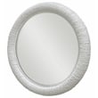 Uttermost Mariner Round Natural Woven Banana and Rattan Mirror in White
