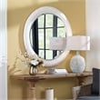 Uttermost Mariner Round Natural Woven Banana and Rattan Mirror in White