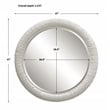 Uttermost Mariner Round Natural Woven Banana and Rattan Mirror in White